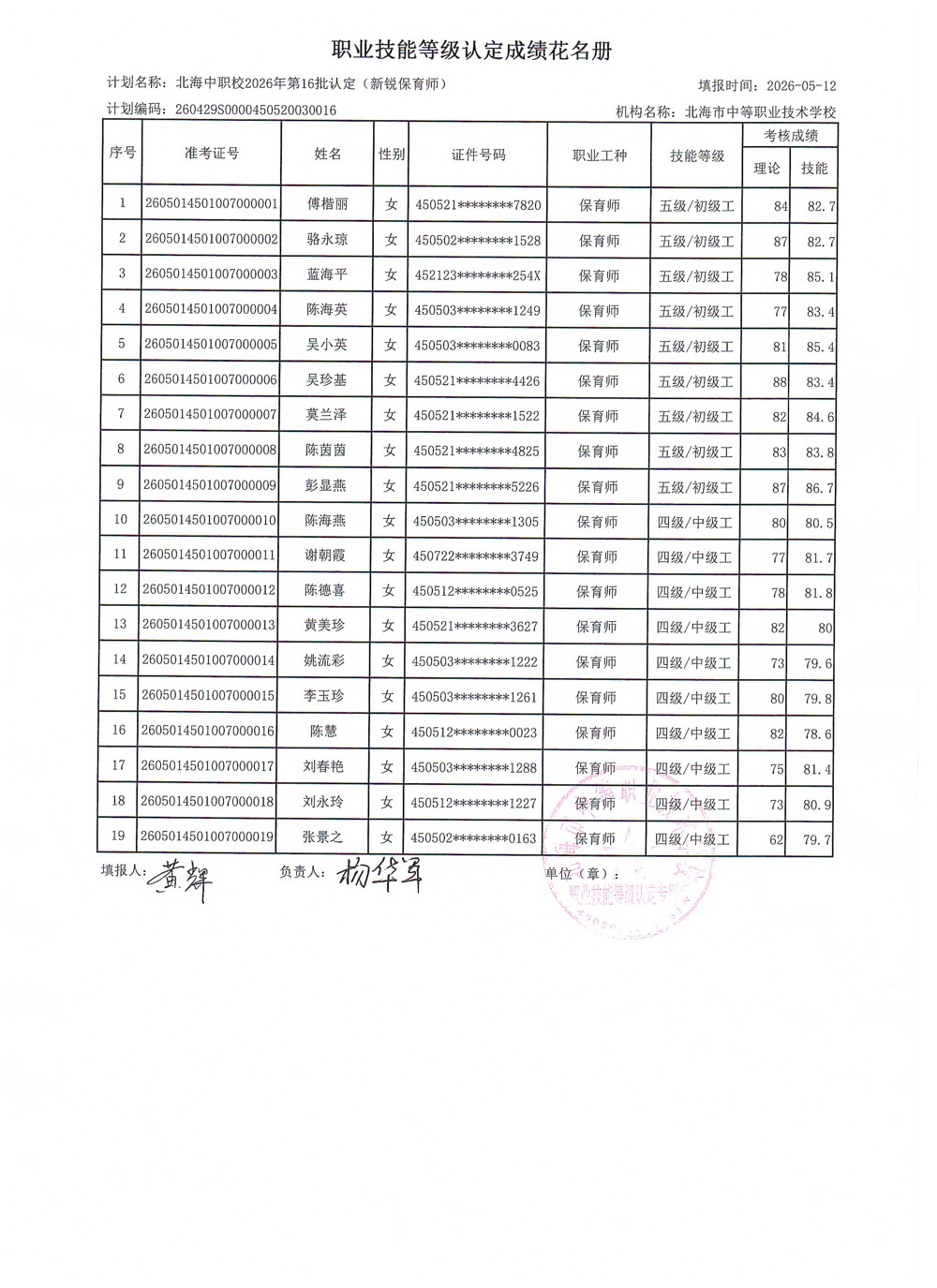 成绩册